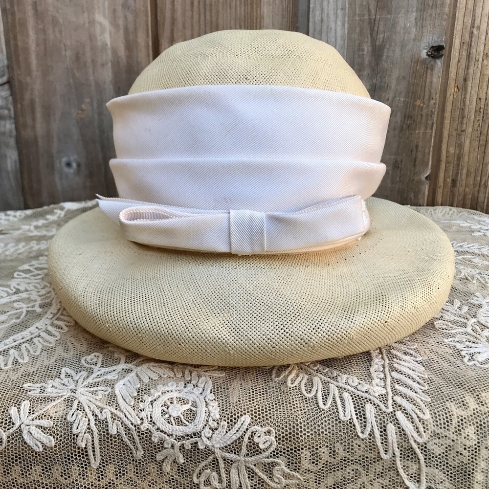 Vintage Straw Hat Michael Terre 1960s - Picture 6 of 11